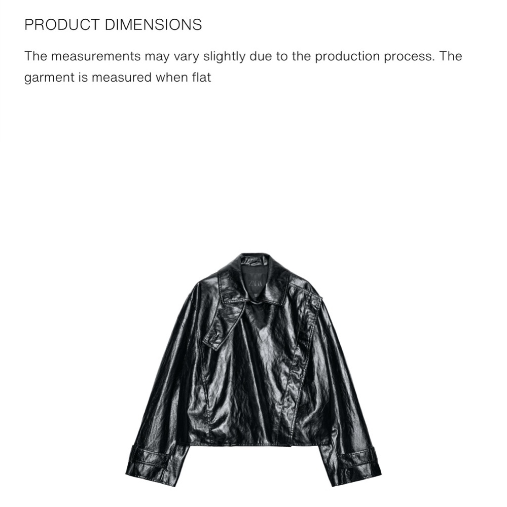 Zara Women Collection Shiny black Jacket with lapel collar - Picture 10 of 11
